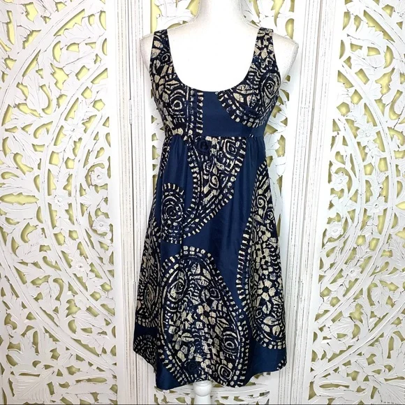green emerald velvet dress Michael Kors Brown Empire Line Dress, UK10 – Menage Modern Vintage main image 1